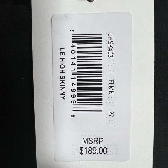 Frame Le High Skinny Black Denim design. Size 27 - Picture 9 of 9